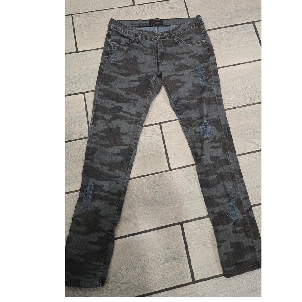 James Jeans Neo Beau Camo Distressed Boyfriend Jeans Grey Size 28 Made in USA